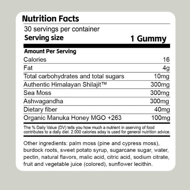 3 In 1 Cured Shilajit Gummies For Men